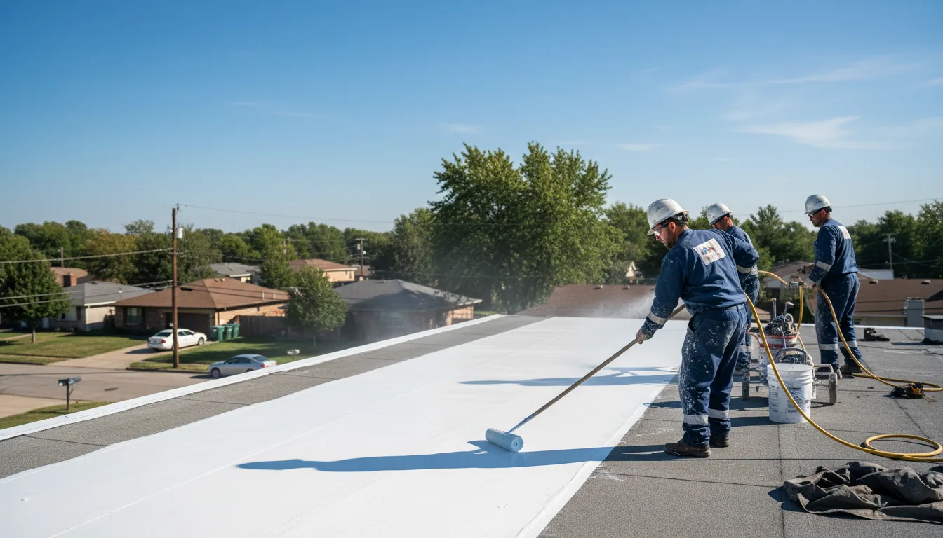 Commercial roof coating in Ozan, AR near me